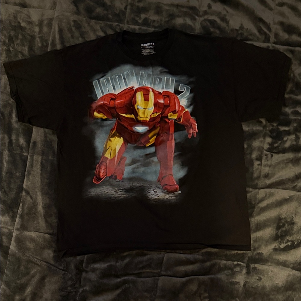 Iron Man Black and Red Short Sleeve Tee